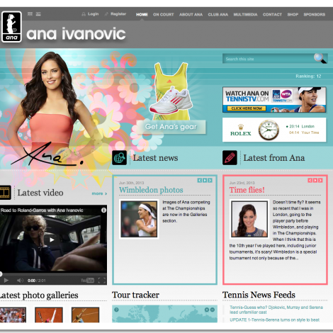 The Ana Ivanovic official website