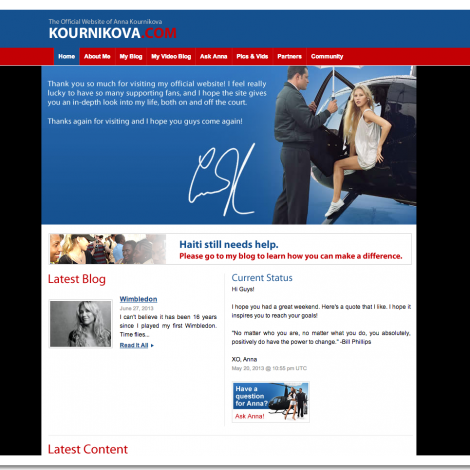 The Official Website of Anna Kournikova